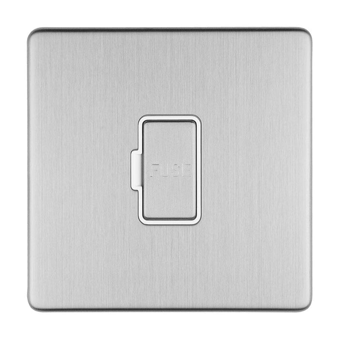 Eurolite Switches Stainless Steel Concealed 3mm 13Amp Unswitched Fuse Spur - Stainless Steel