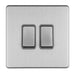 Eurolite Switches Stainless Steel Concealed 3mm 2 Gang 10Amp 2Way Switch - Stainless Steel