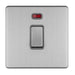 Eurolite Switches Stainless Steel Concealed 3mm 2 Gang 20Amp Dp Switch & Neon - Stainless Steel