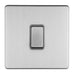 Eurolite Switches Stainless Steel Concealed 3mm 2 Gang Intermediate Switch - Stainless Steel