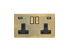 Eurolite Plug Sockets Antique Brass Concealed 3mm 2 Gang Usb Socket - Antique Brass