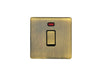 Eurolite Switches Antique Brass Concealed 3mm 20Amp Switch With Neon Indicator - Antique Brass