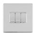 Eurolite Switches Polished Chrome Concealed 3mm 3 Gang 10Amp 2Way Switch - Polished Chrome