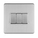 Eurolite Switches Stainless Steel Concealed 3mm 3 Gang 10Amp 2Way Switch - Stainless Steel