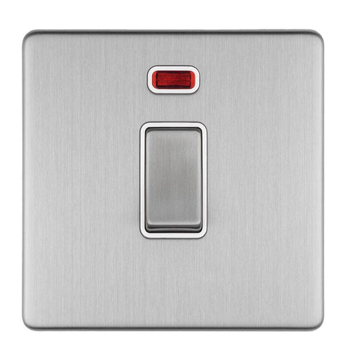 Eurolite Switches Stainless Steel Concealed 3mm 3 Gang 20Amp Dp Switch & Neon - Stainless Steel