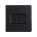 Eurolite Switches Matt Black Concealed 3mm 3 Gang Switch - Matt Black