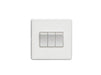 Eurolite Switches Matt White Concealed 3mm 3 Gang Switch - Matt White