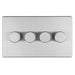 Eurolite Switches Stainless Steel Concealed 3mm 4 Gang Led Push On Off 2Way Dimmer - Stainless Steel