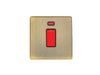 Eurolite Switches Antique Brass Concealed 3mm 45Amp Switch With Neon Indicator - Antique Brass