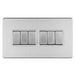 Eurolite Switches Stainless Steel Concealed 3mm 6 Gang 10Amp 2Way Switch - Stainless Steel