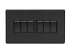 Eurolite Switches Matt Black Concealed 3mm 6 Gang Switch - Matt Black