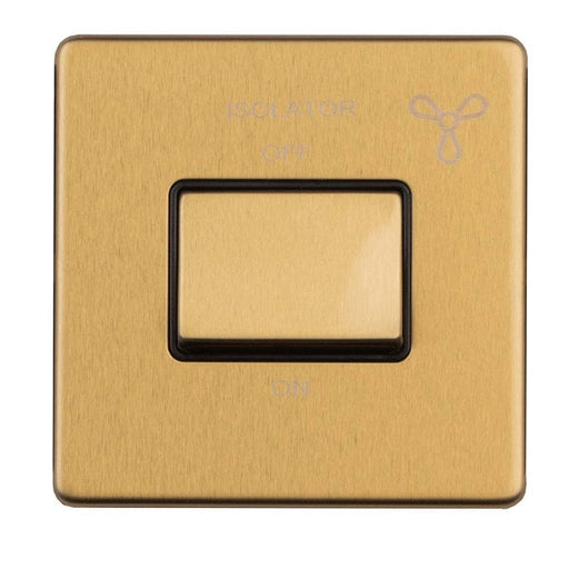 Eurolite Switches Satin Brass Concealed 3mm 6Amp Fan Isolator Switch - Satin Brass