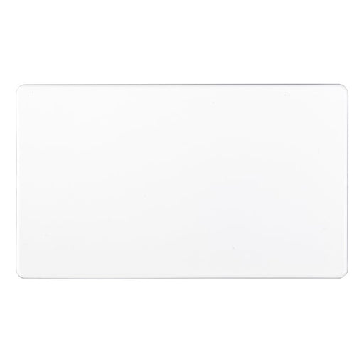 Eurolite Switches Matt White Concealed 3mm Double Blank Plate - Matt White