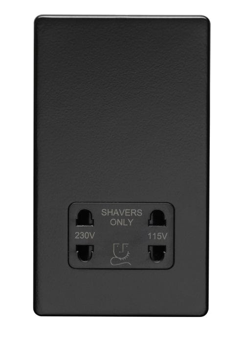 Eurolite Switches Matt Black Concealed 3mm Shaver Socket - Matt Black