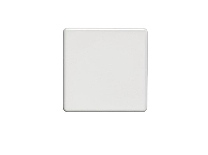 Eurolite Switches Matt White Concealed 3mm Single Blank Plate - Matt White