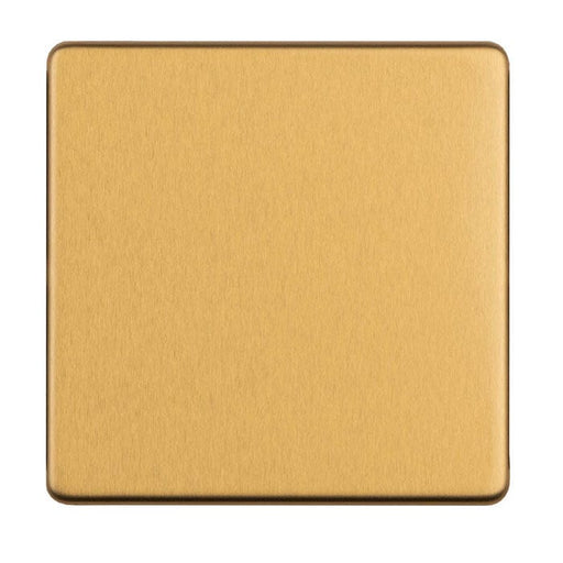 Eurolite Switches Satin Brass Concealed 3mm Single Blank Plate - Satin Brass