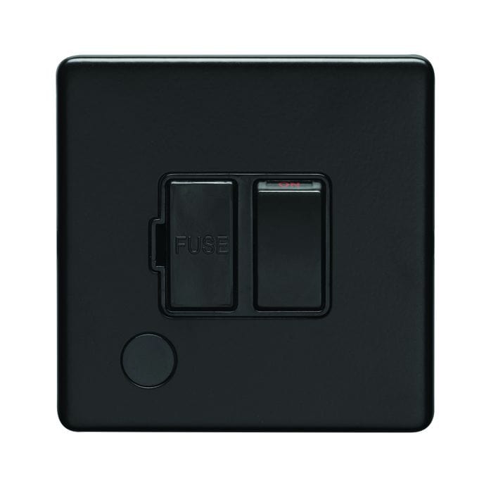 Eurolite Switches Matt Black Concealed 3mm Switched Fuse Spur - Matt Black