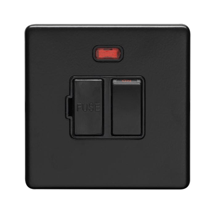 Eurolite Switches Matt Black Concealed 3mm Switched Fuse Spur - Matt Black