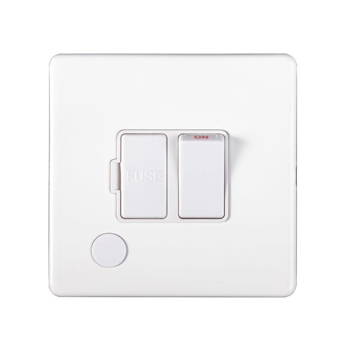 Eurolite Switches Matt White Concealed 3mm Switched Fuse Spur - Matt White