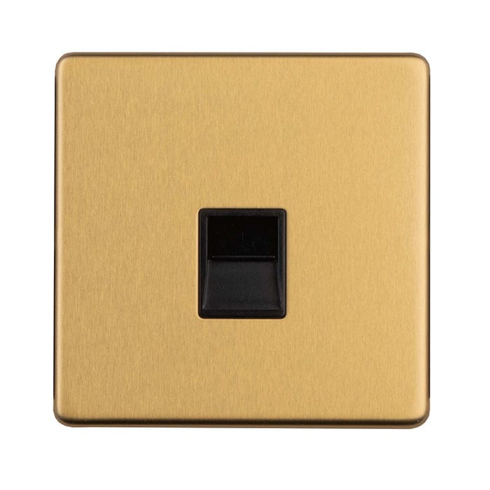 Eurolite Switches Satin Brass Concealed 3mm Telephone Master - Satin Brass