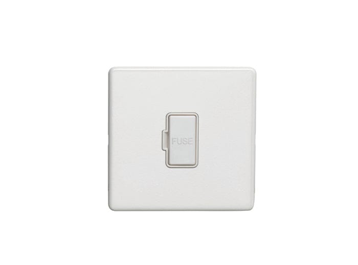 Eurolite Switches Matt White Concealed 3mm Unswitched Fuse Spur - Matt White