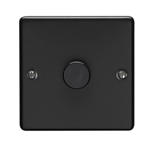 Eurolite Switches Matt Black Enhance Decorative 1 Gang Dimmer - Matt Black