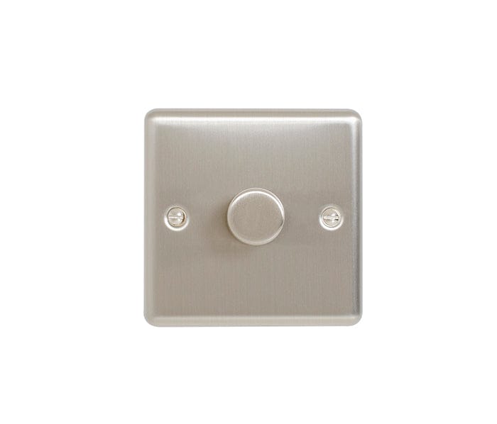 Eurolite Switches Satin Stainless Enhance Decorative 1 Gang Dimmer - Satin Stainless