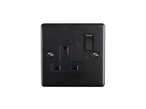 Eurolite Plug Sockets Matt Black Enhance Decorative 1 Gang Socket - Matt Black