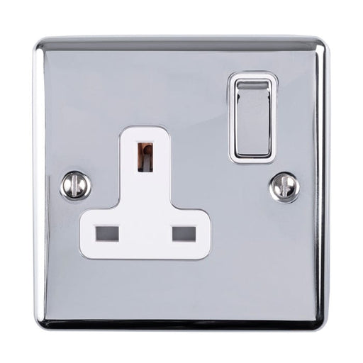 Eurolite Plug Sockets Polished Chrome Enhance Decorative 1 Gang Socket - Polished Chrome