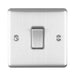 Eurolite Switches Satin Stainless Enhance Decorative 1 Gang Switch - Satin Stainless