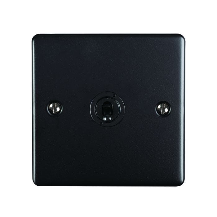 Eurolite Switches Matt Black Enhance Decorative 1 Gang Toggle Switch - Matt Black