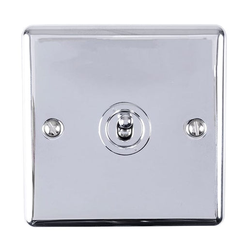 Eurolite Switches Polished Chrome Enhance Decorative 1 Gang Toggle Switch - Polished Chrome