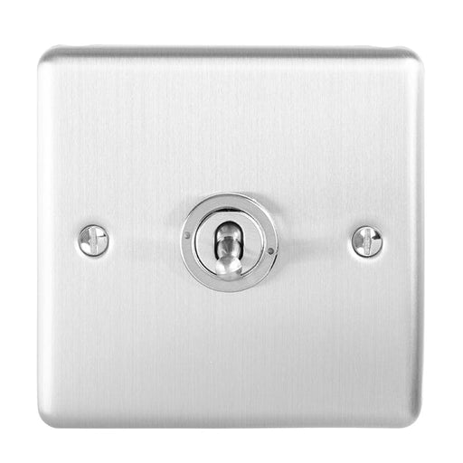 Eurolite Switches Satin Stainless Enhance Decorative 1 Gang Toggle Switch - Satin Stainless