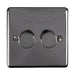 Eurolite Switches Black Nickel Enhance Decorative 2 Gang Dimmer - Black Nickel