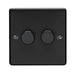 Eurolite Switches Matt Black Enhance Decorative 2 Gang Dimmer - Matt Black