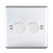 Eurolite Switches Satin Stainless Enhance Decorative 2 Gang Dimmer - Satin Stainless