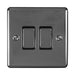 Eurolite Switches Black Nickel Enhance Decorative 2 Gang Switch - Black Nickel