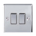 Eurolite Switches Polished Chrome Enhance Decorative 2 Gang Switch - Polished Chrome