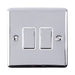 Eurolite Switches Polished Chrome Enhance Decorative 2 Gang Switch - Polished Chrome