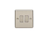 Eurolite Switches Satin Stainless Enhance Decorative 2 Gang Switch - Satin Stainless