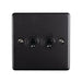 Eurolite Switches Matt Black Enhance Decorative 2 Gang Toggle Switch - Matt Black