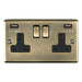 Eurolite Plug Sockets Antique Enhance Decorative 2 Gang Usb Socket - Antique