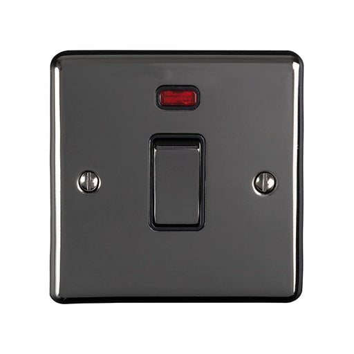 Eurolite Switches Black Nickel Enhance Decorative 20Amp Switch With Neon Indicator - Black Nickel