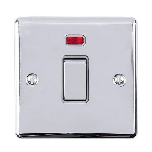 Eurolite Switches Polished Chrome Enhance Decorative 20Amp Switch With Neon Indicator - Polished Chrome