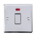 Eurolite Switches Polished Chrome Enhance Decorative 20Amp Switch With Neon Indicator - Polished Chrome