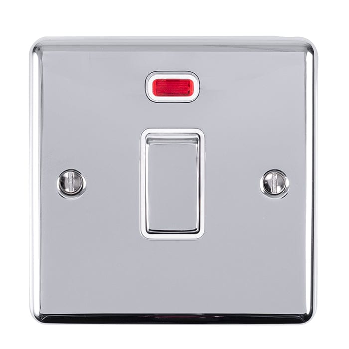 Eurolite Switches Polished Chrome Enhance Decorative 20Amp Switch With Neon Indicator - Polished Chrome