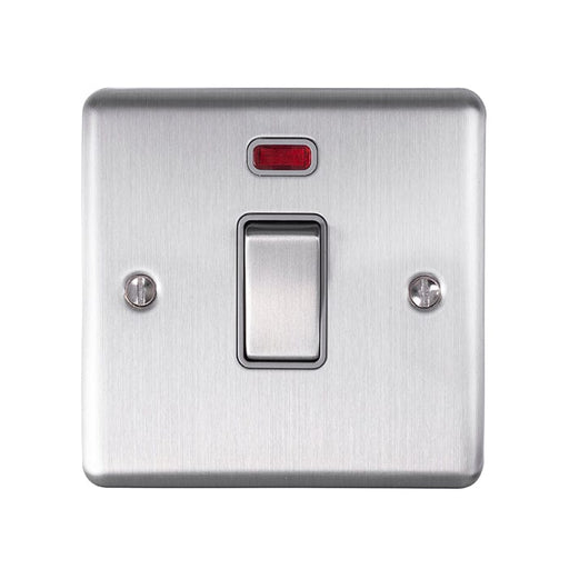 Eurolite Switches Satin Stainless Enhance Decorative 20Amp Switch With Neon Indicator - Satin Stainless