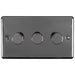 Eurolite Switches Black Nickel Enhance Decorative 3 Gang Dimmer - Black Nickel