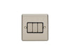 Eurolite Switches Satin Stainless Enhance Decorative 3 Gang Switch - Satin Stainless