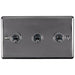 Eurolite Switches Black Nickel Enhance Decorative 3 Gang Toggle Switch - Black Nickel